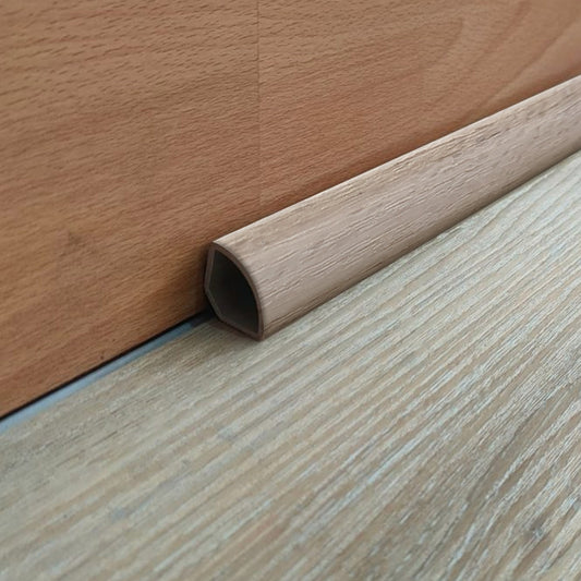 Pack 5 Unidades Cuarto Rodón PVC 2mt x 19mm Castaño