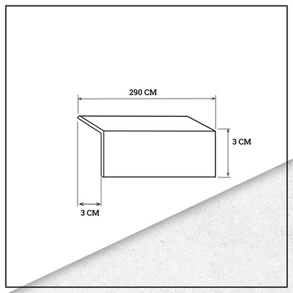 Pack 2unds Perfil Angulo Terminación Wall Panel 30mm x 2,9Mt Café Claro