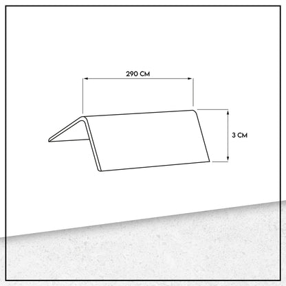 Perfil Angulo Terminación Wall Panel 30mm X 2,9mt Café Claro