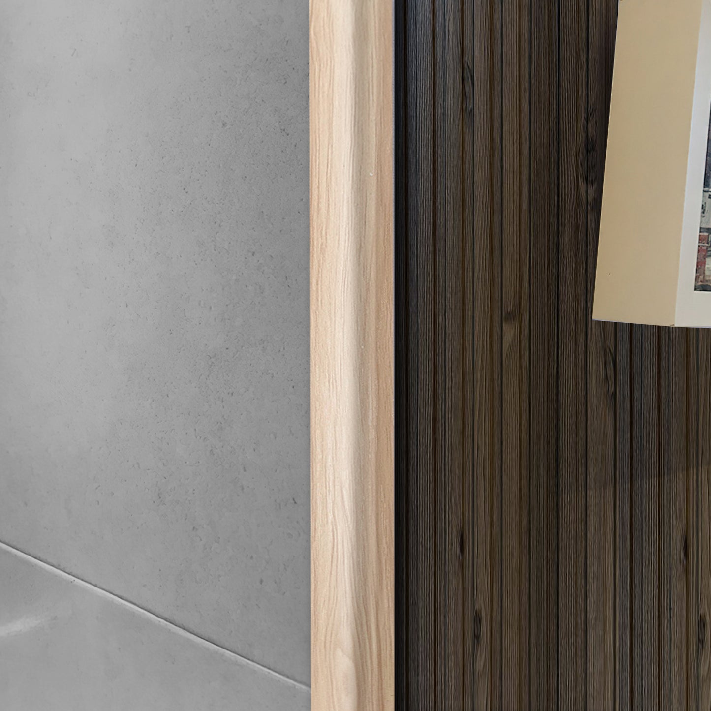 Pack 2unds Perfil Angulo Terminación Wall Panel 30mm x 2,9Mt Café Claro