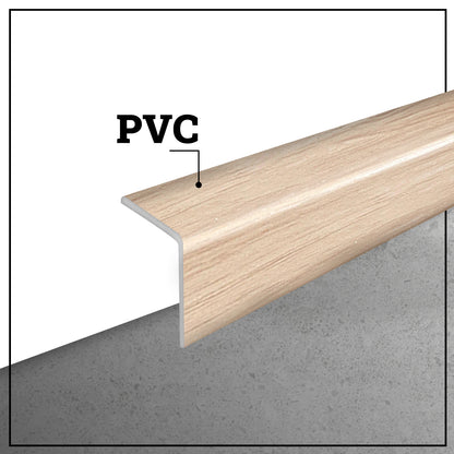 Pack 2unds Perfil Angulo Terminación Wall Panel 30mm x 2,9Mt Café Claro