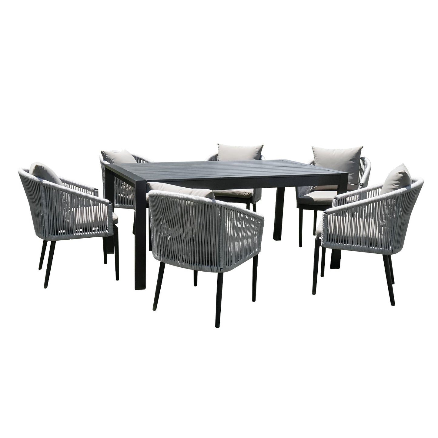 Juego de Terraza Comedor Monterosso Gris Dark