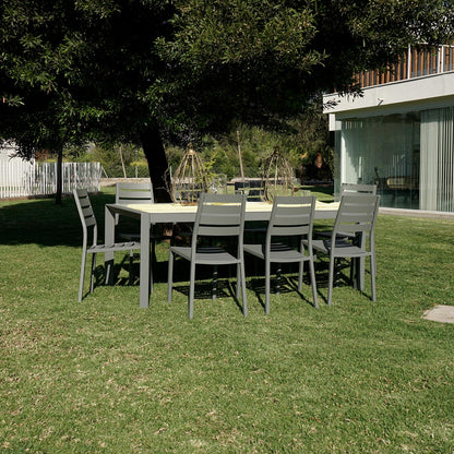 Juego de Terraza Comedor Niza Gris Light