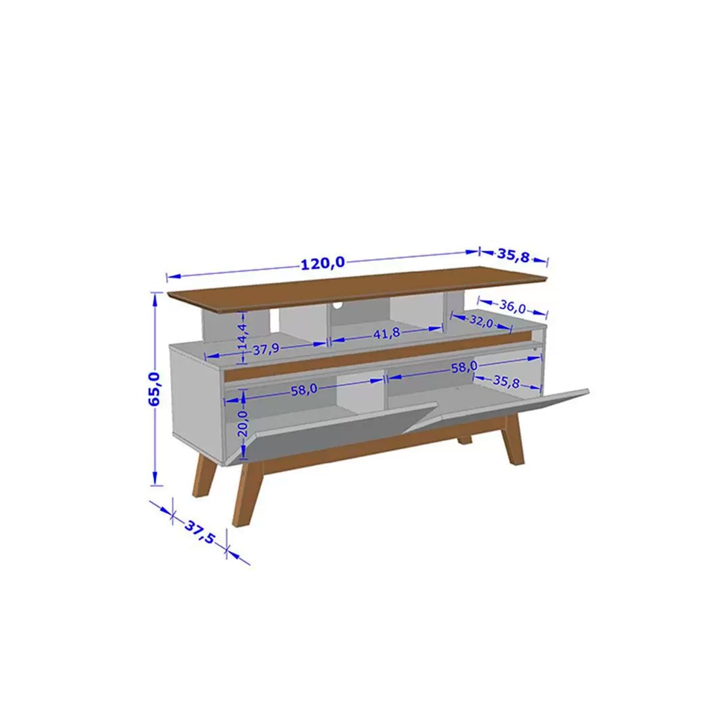 Rack Tv 50" Rubí 1.2 Blanco