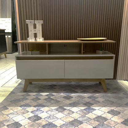 Rack Tv 50" Rubí 1.2 Canela Blanco Invierno