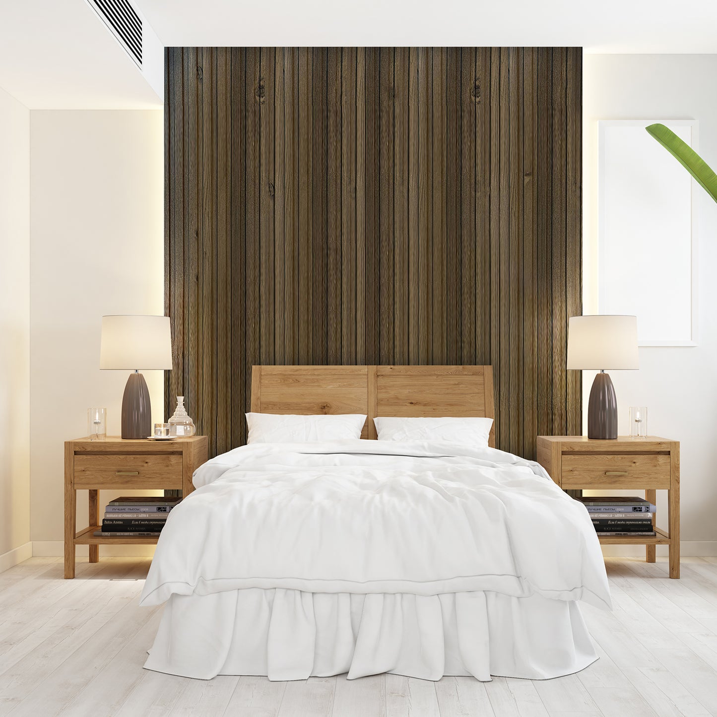 Panel PVC Revestimiento Muros y Cielos 2,6m x 15cm x 10mm Café