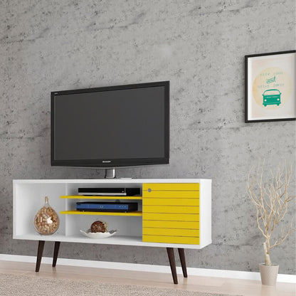 Rack Tv 55" Safira Blanco Amarillo