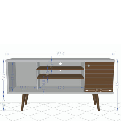 Rack Tv 55" Safira Blanco Amarillo