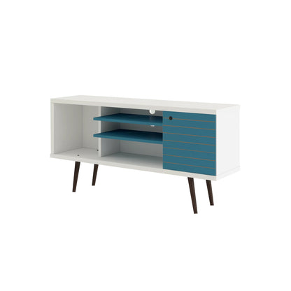 Rack Tv 55" Safira Blanco Azul