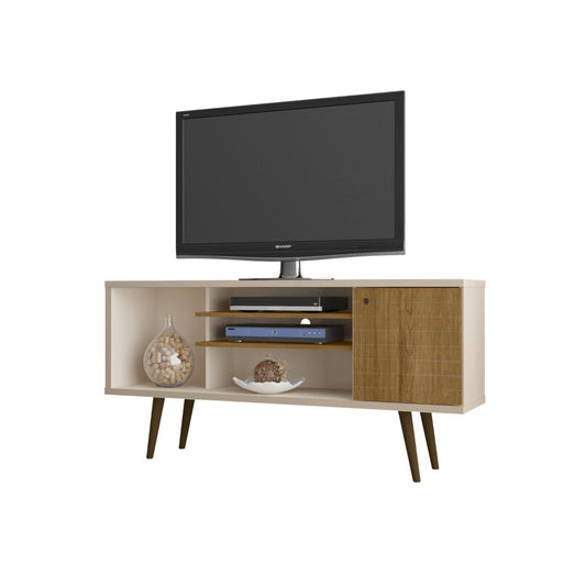 Rack Tv 55" Safira Blanco Invierno Canela