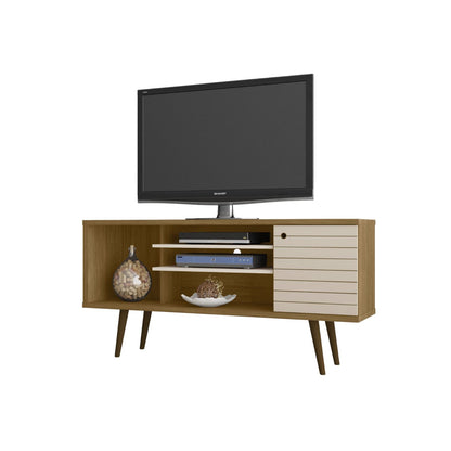 Rack Tv 55" Safira Canela Blanco Invierno