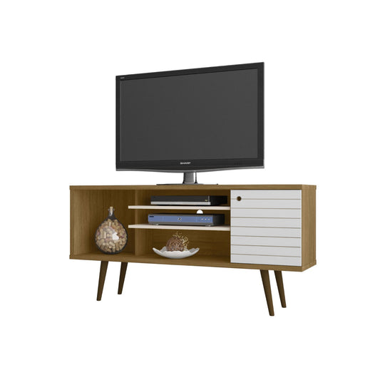 Rack Tv 55" Safira Canela Blanco Invierno