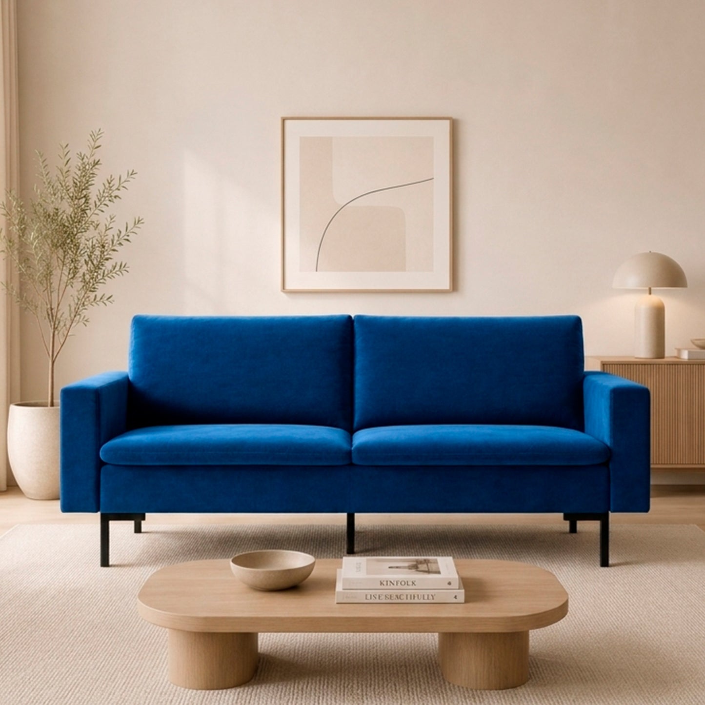Sofá Cama Hoga Pleasure Azul Eléctrico