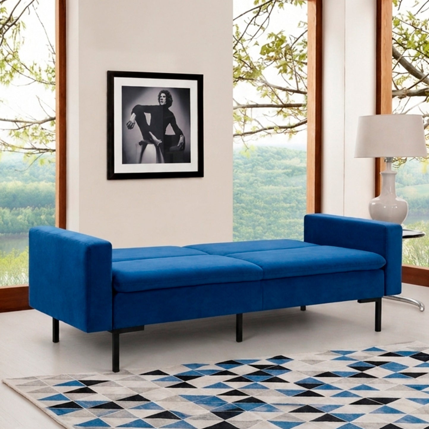 Sofá Cama Hoga Pleasure Azul Eléctrico