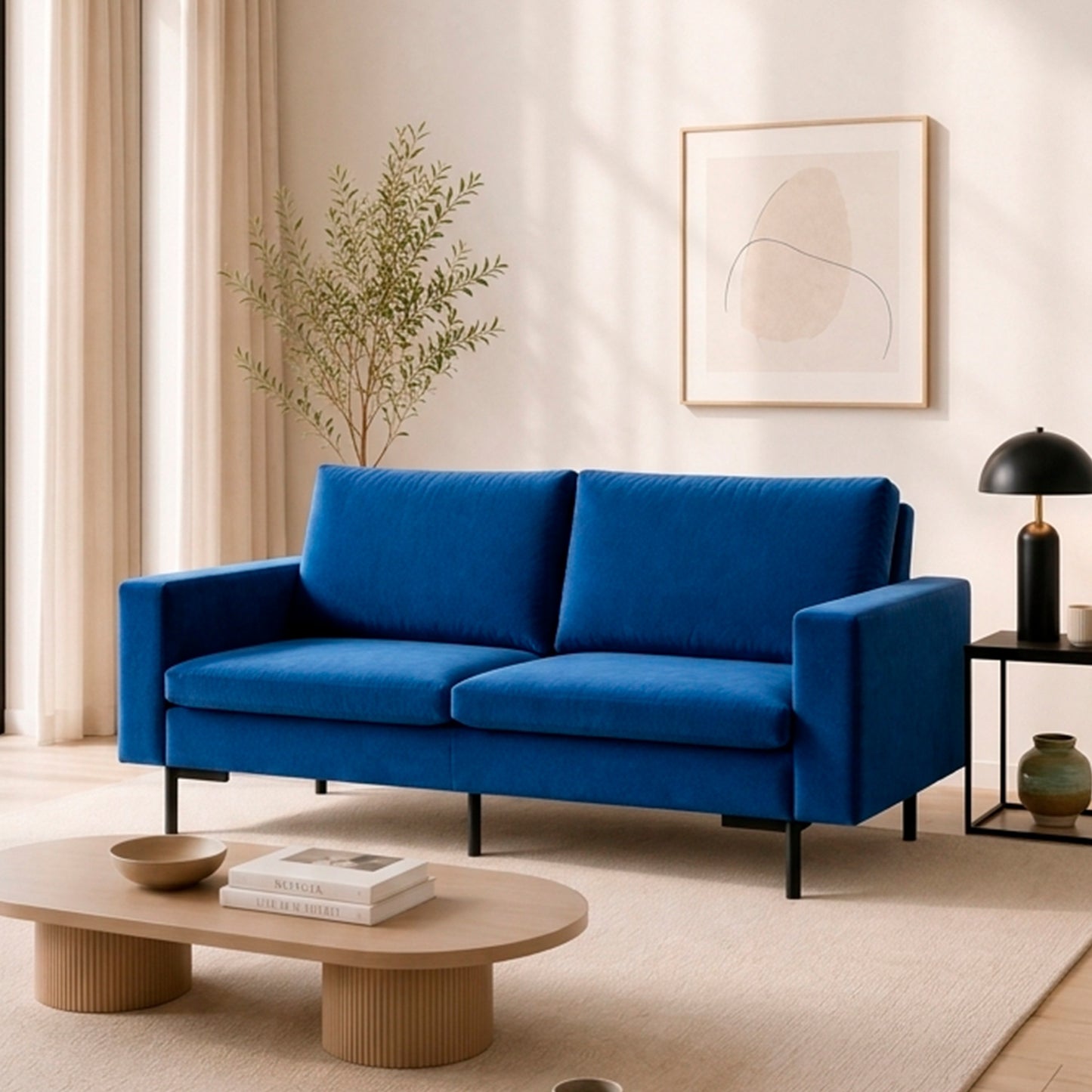 Sofá Cama Hoga Pleasure Azul Eléctrico
