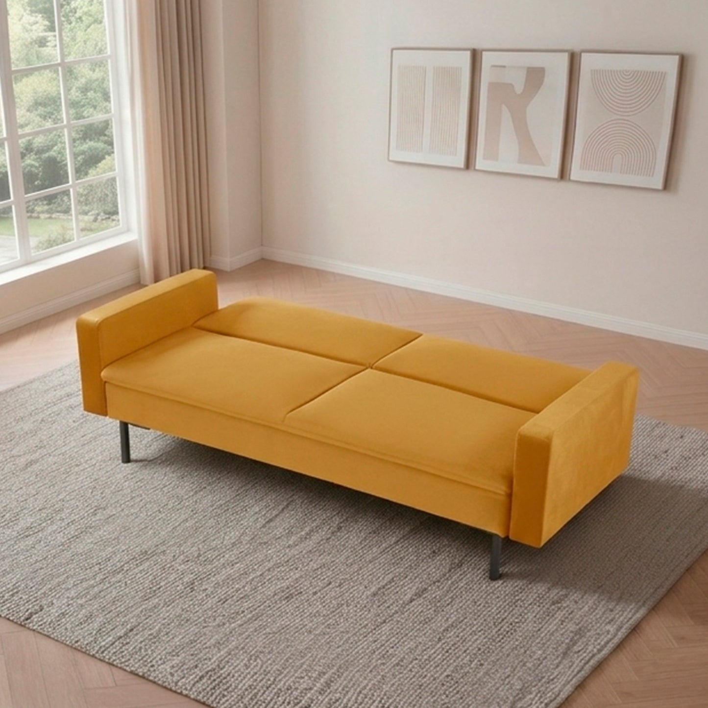 Sofá Cama Hoga Pleasure Mostaza