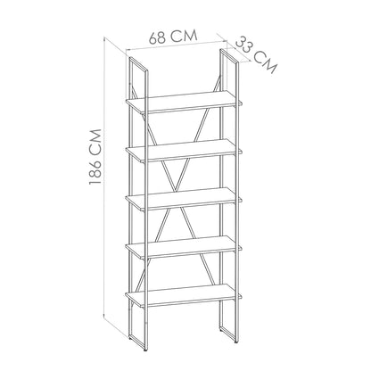 Estante San Pedro 5 Repisas Rústico Metal