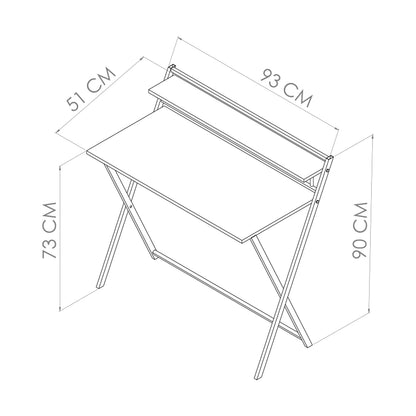 Escritorio Caburga Plegable Rústico Metal