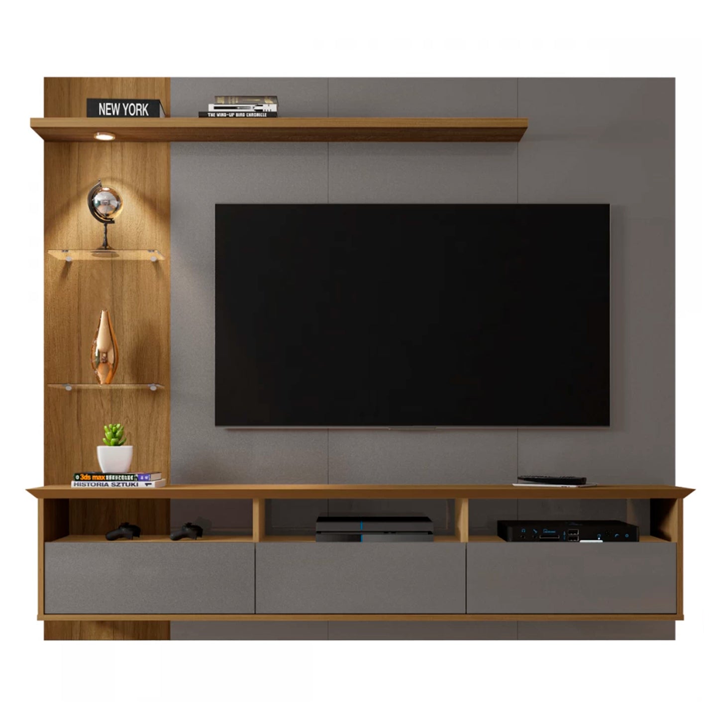 Panel Rack Tv 60" Trend Titanium Canela