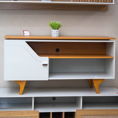 Rack Tv 50" Valencia Blanco Invierno Natural