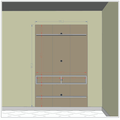 Panel Rack Tv 47" Vega Negro