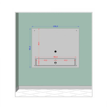 Panel Rack Tv 42 Viena Blanco Marmol