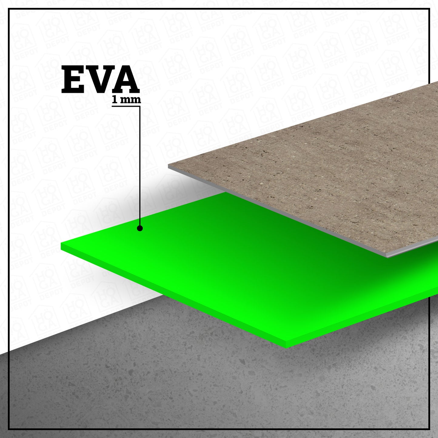 Piso Flotante Vinílico Spc Click 3.5+1mm Eva 2.23Mt2 Gris Mármol