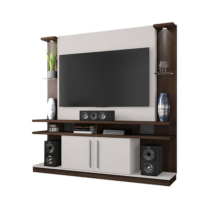 Centro de Entretenimiento Rack Tv 60" York Nogal Blanco Invierno