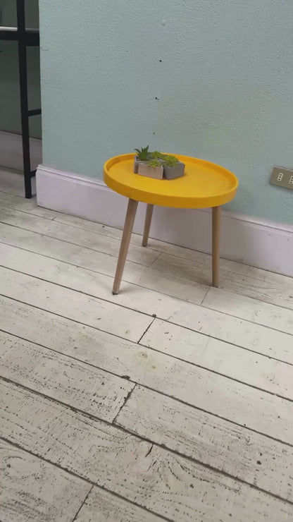 Mesa Lateral Cup 60x60 Amarilla