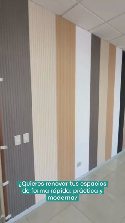 Panel Pvc Revestimiento Acanalado 2,9m x 15 cm x 15mm Blanco