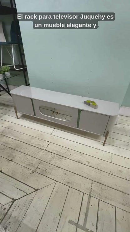 Rack Tv 75" Hoga Juquehy Blanco Invierno Natural